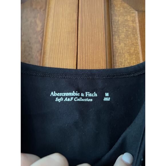 Abercrombie & Fitch Women's Square Neck Tank Bodysuit Sleeveless Black Size M - Picture 7 of 9